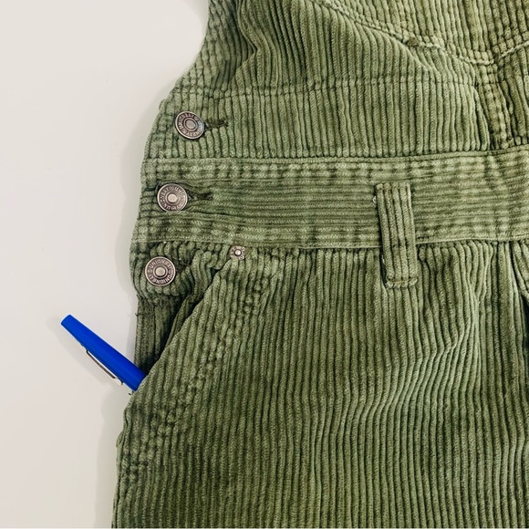 Vintage 90’s Union Bay Corduroy Overalls In Olive Green Size Small 100% Cotton - Picture 9 of 12